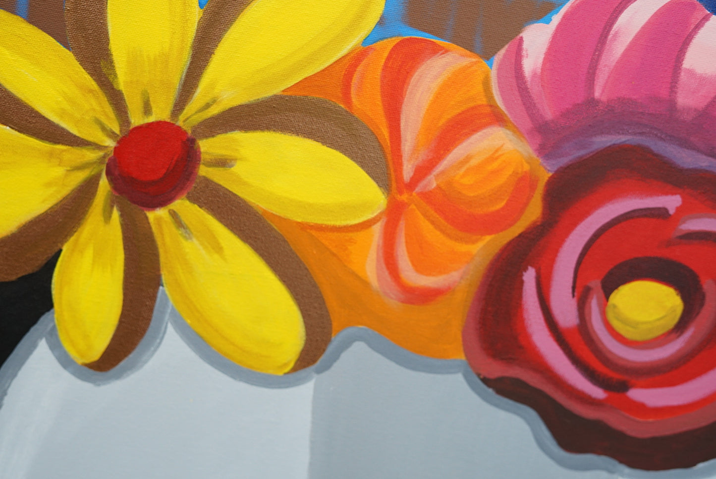 Big Acrylic Painting of Storm Frida Frida Kahlo Storm Trooper Artwork 40x40 inches