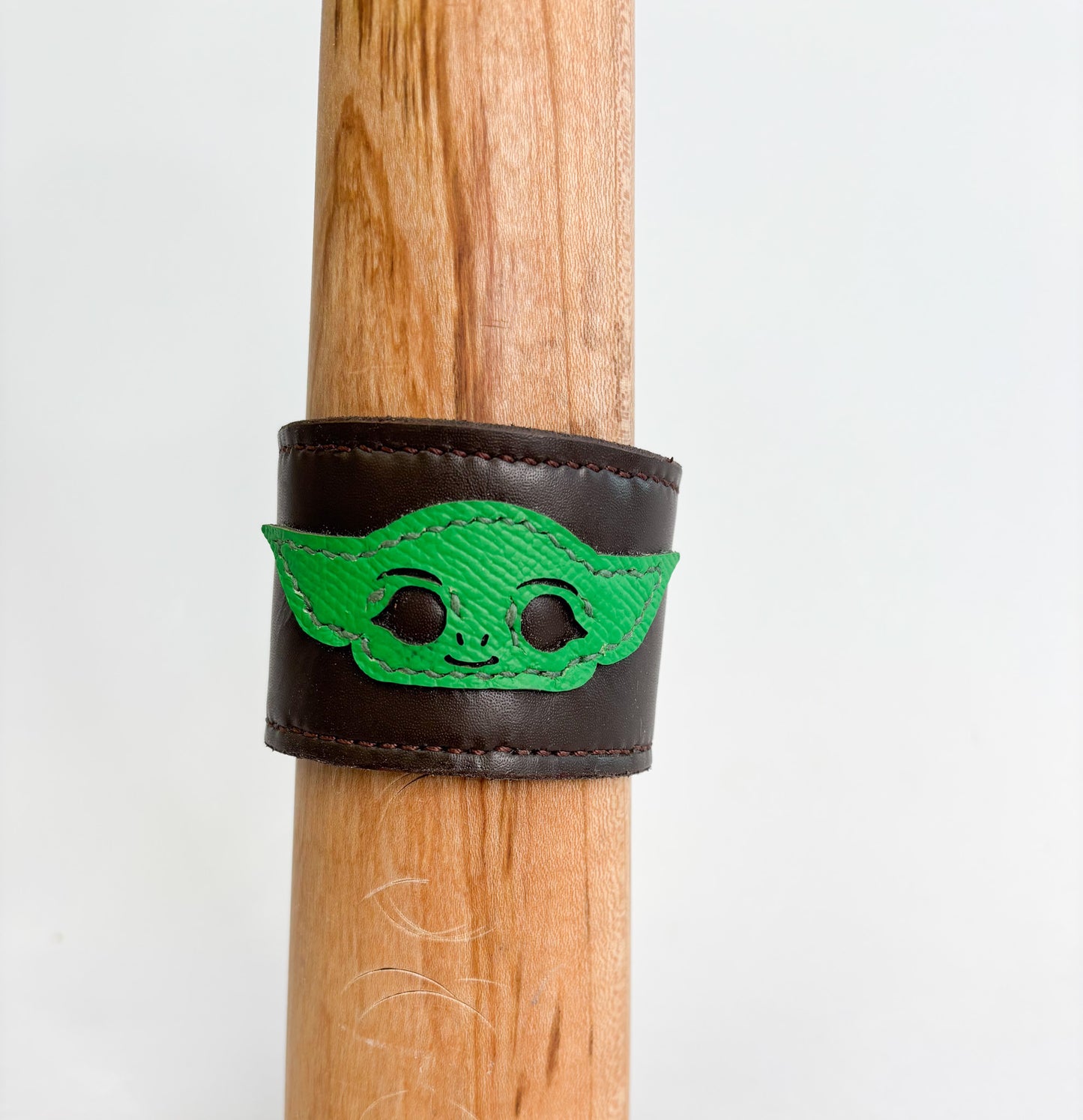 Baby Yoda Hand Made Leather Cuff