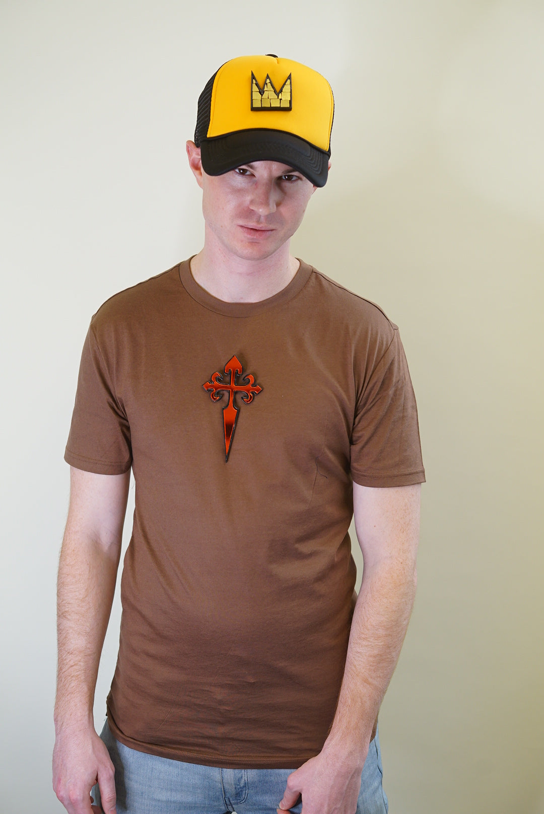 Yellow and Black Gold Mosaic Jean-Michel Trucker Hat
