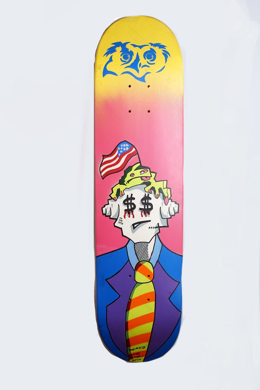 broke skateboard art