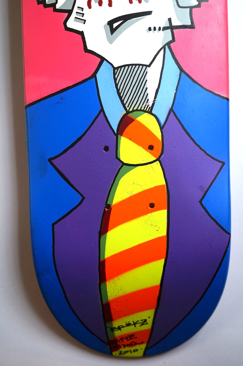 night owl skateboard art deck