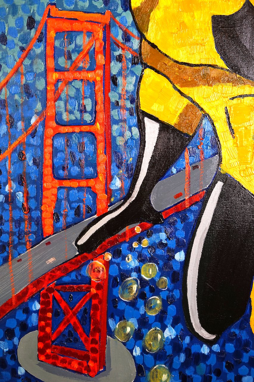 champagnolo over san francisco oil painting Edit alt text