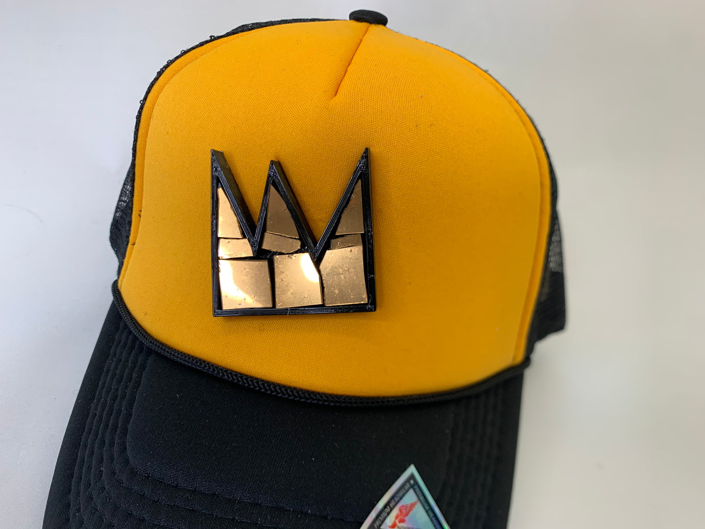 Yellow and Black Gold Mosaic Jean-Michel Trucker Hat