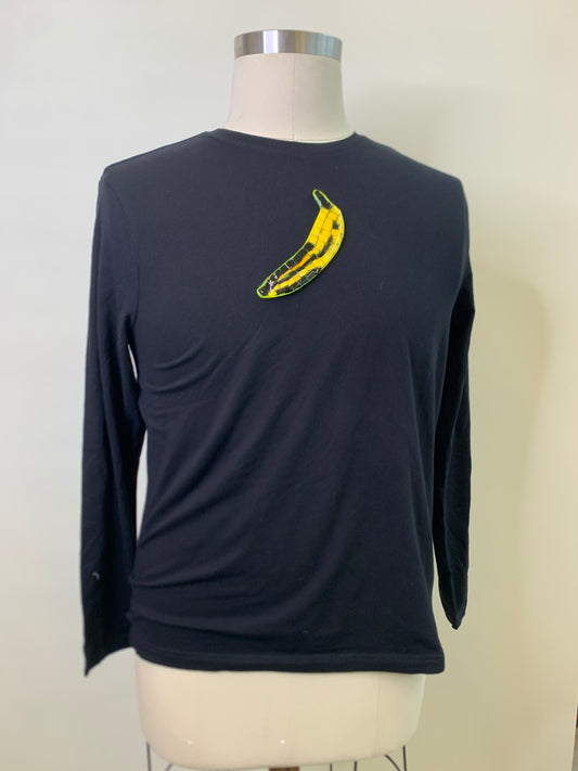 Long Sleeve Velvet Underground Black Mosaic Banana Shirt