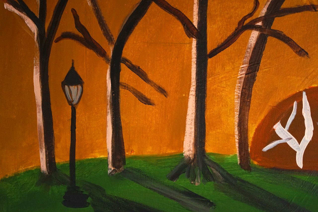 Winter by the Lake. 2018. Pennsylvania. Acrylic on Canvas.