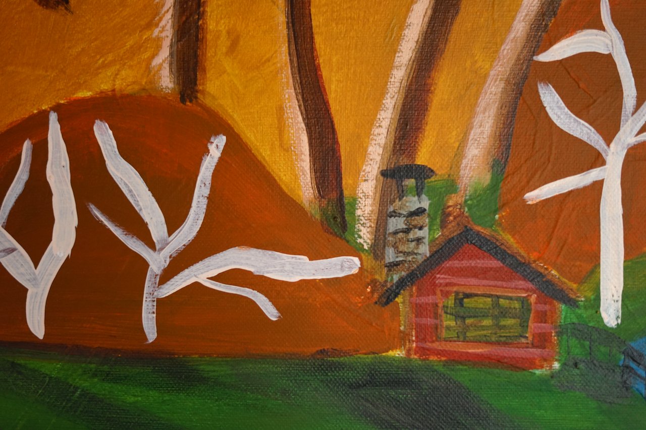 Winter by the Lake. 2018. Pennsylvania. Acrylic on Canvas.
