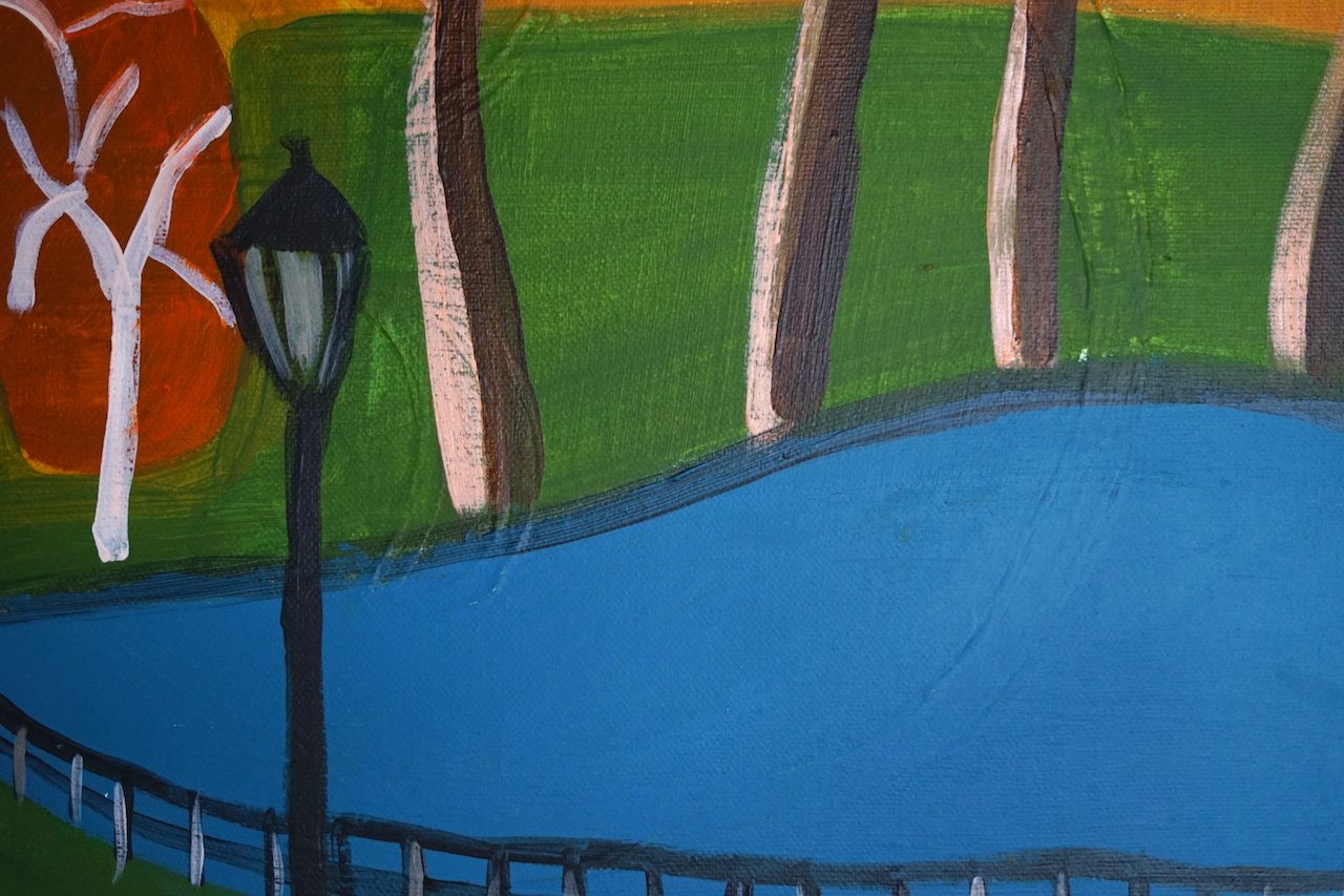 Winter by the Lake. 2018. Pennsylvania. Acrylic on Canvas.