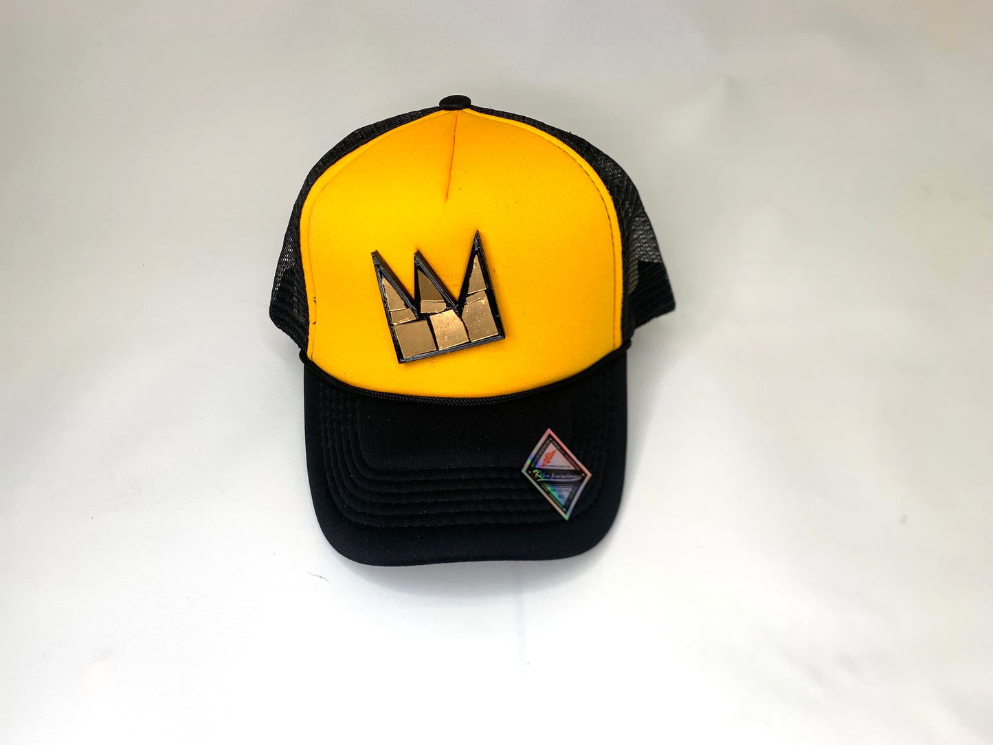 Yellow and Black Gold Mosaic Jean-Michel Trucker Hat