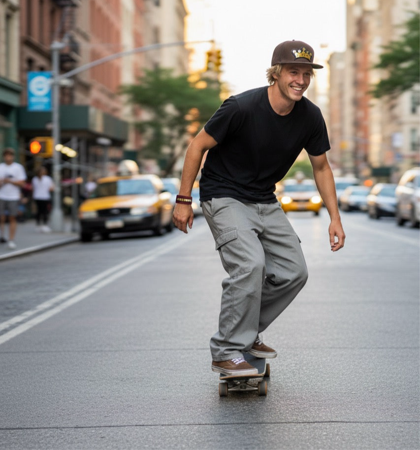 Brown 18 karat gold crown baseball cap