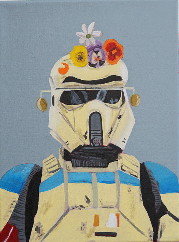 Sandtrooper Kahlo  9x12 inches  Acrylic Painting