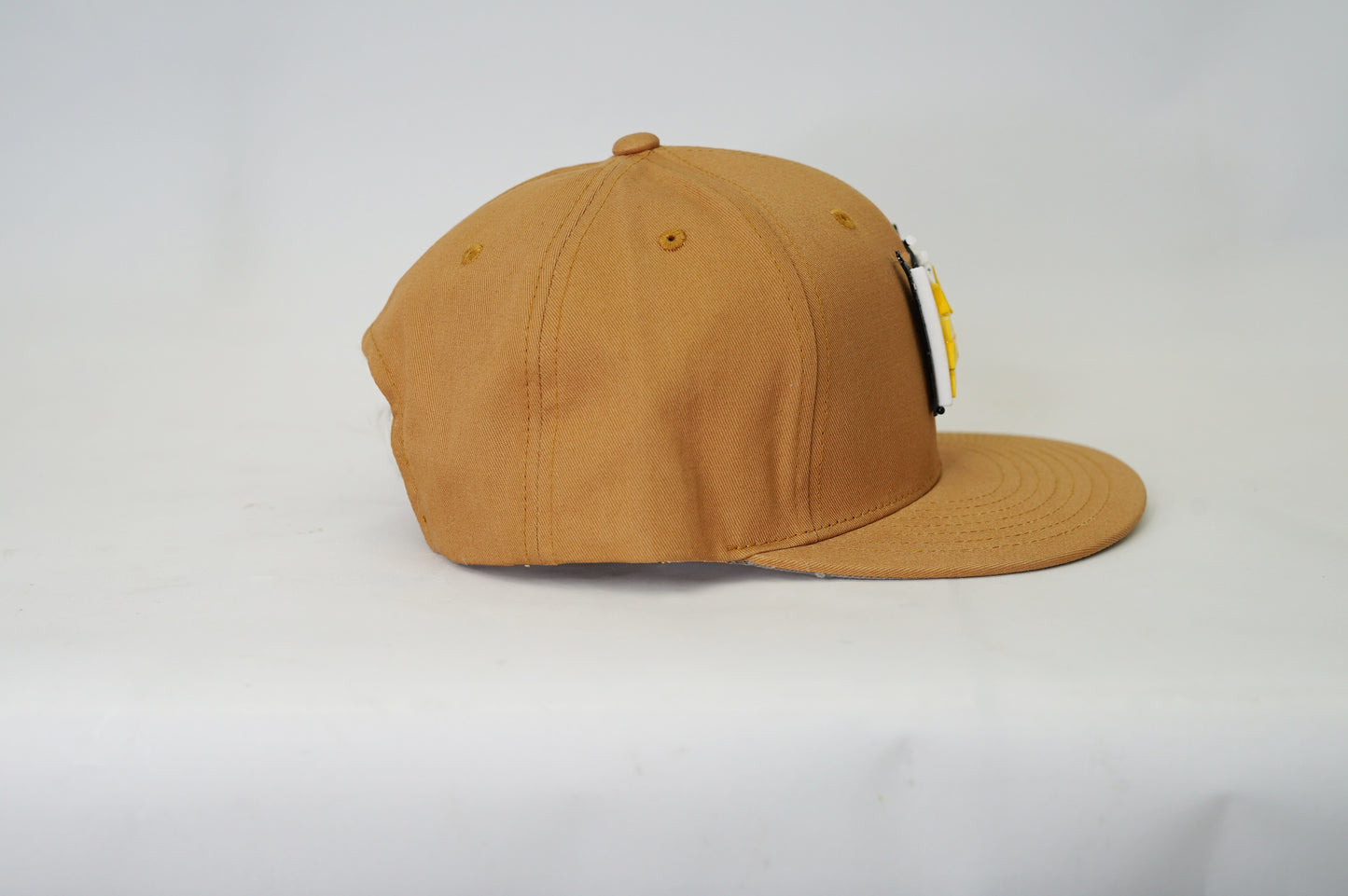 Black Baseball Six Panel Snap Back with Basquiat Yellow Glass Crown