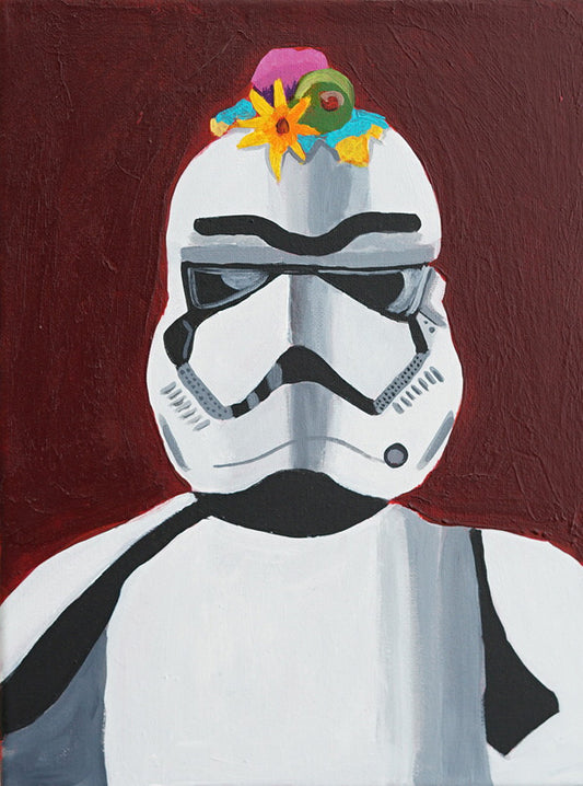 Storm Kahlo Trooper 9x12 inches  Acrylic Painting