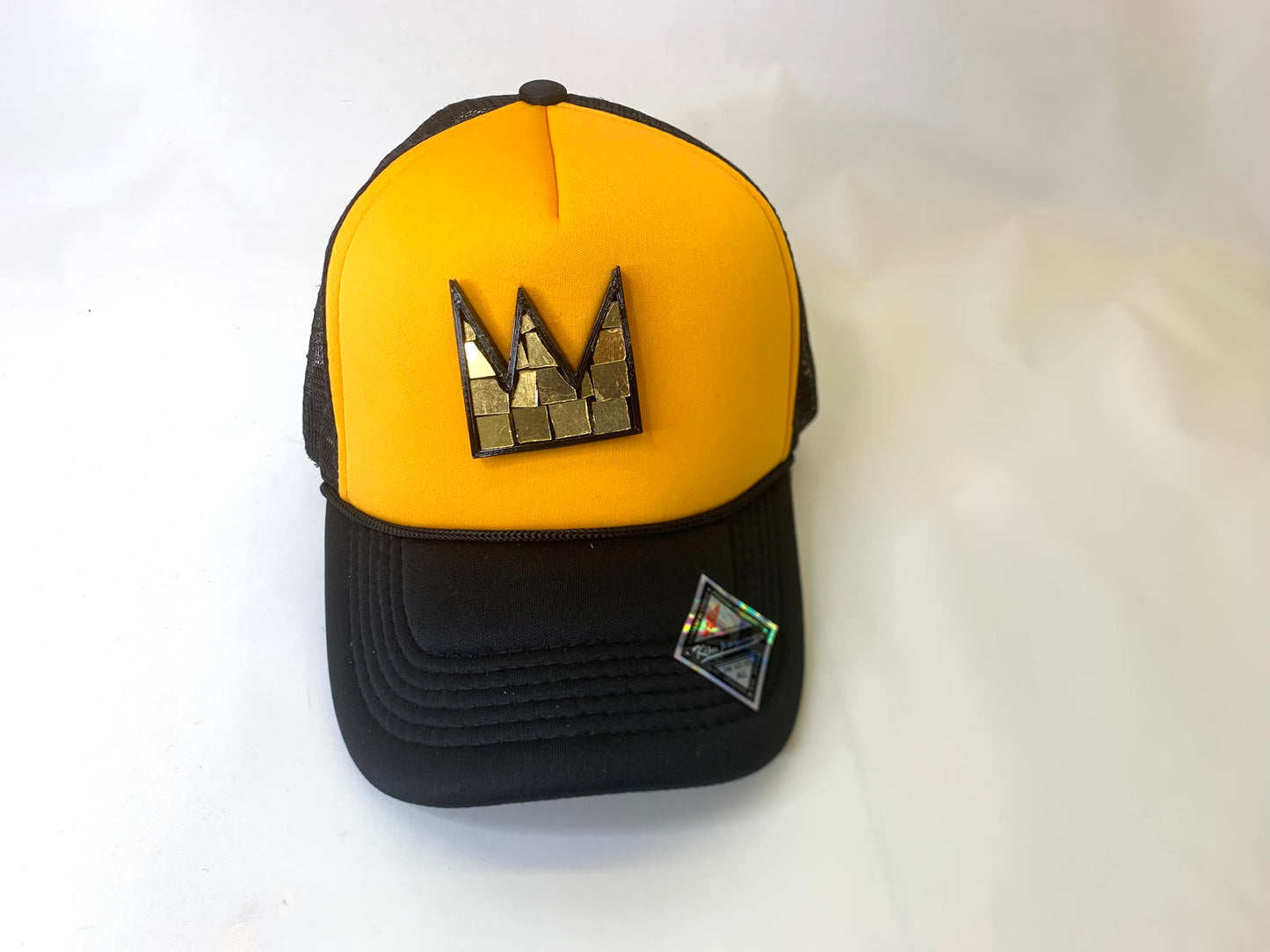 basquiat crown trucker hat