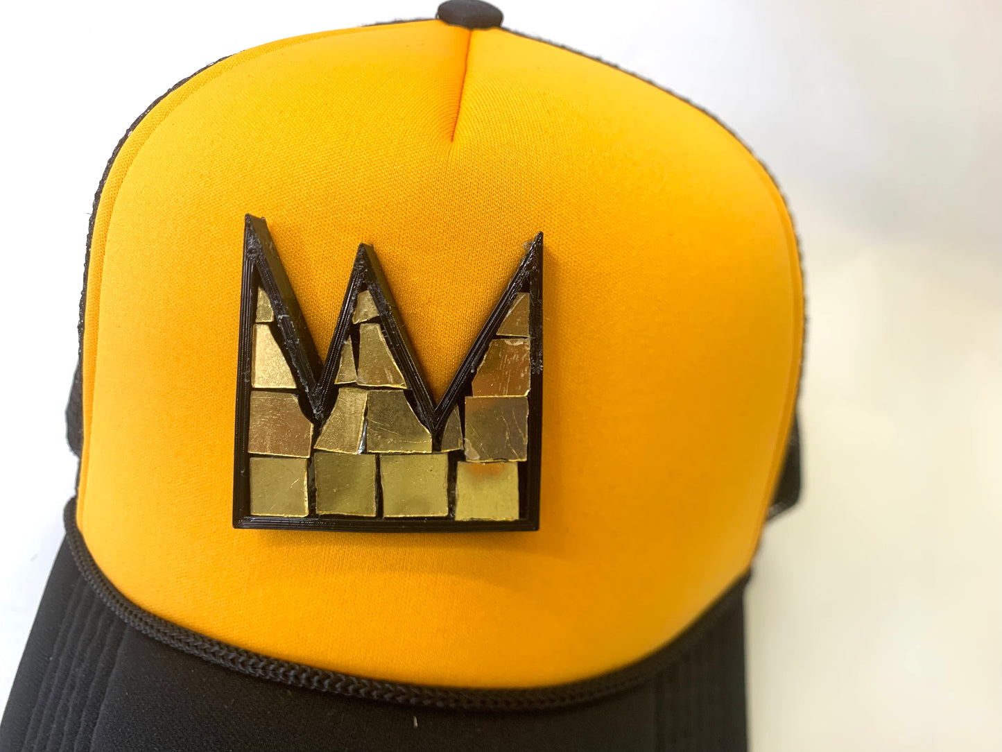 basquiat crown trucker hat