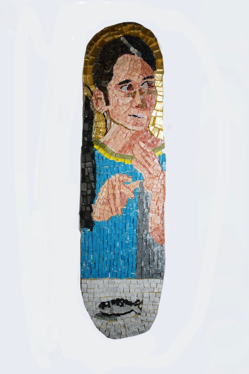 The Last Supper. Mosaic on skateboards, snowboard. 2014