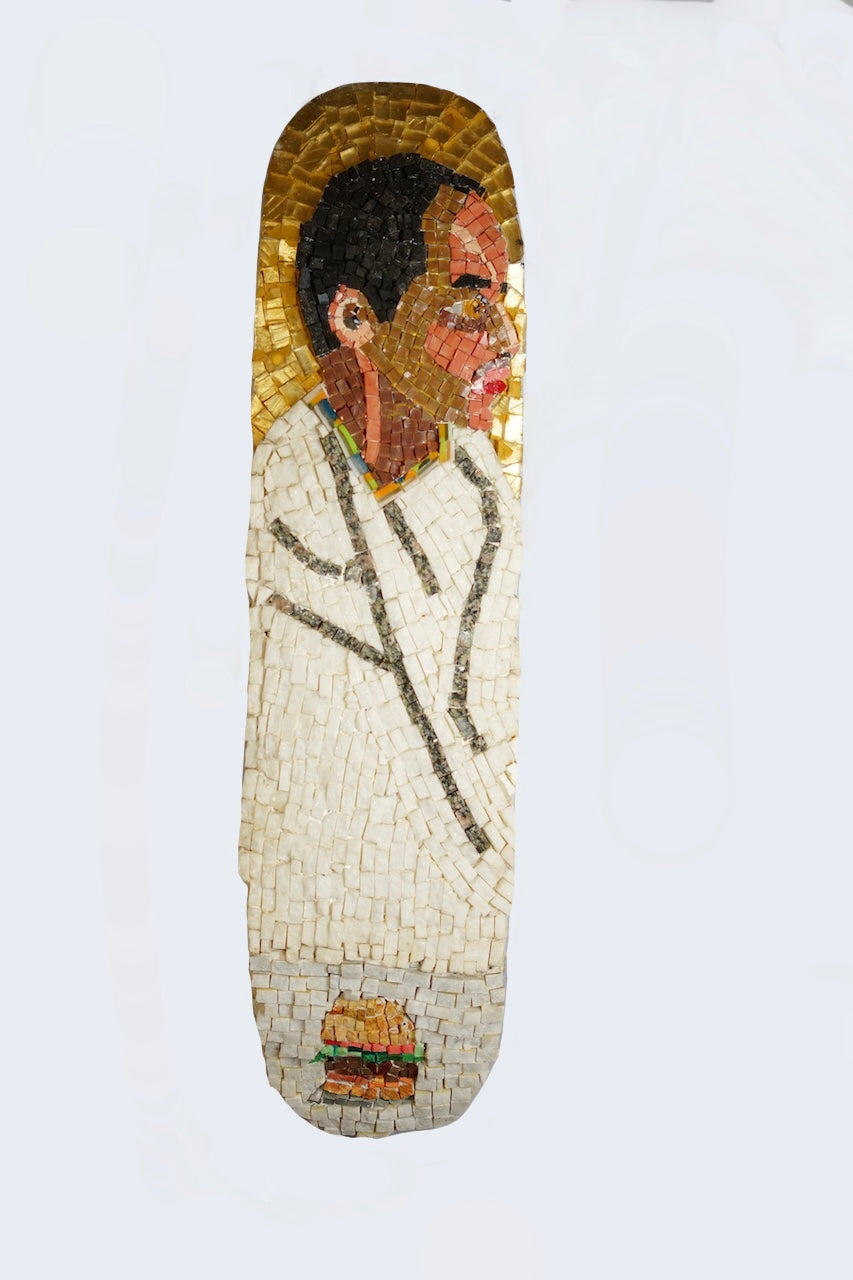 The Last Supper. Mosaic on skateboards, snowboard. 2014