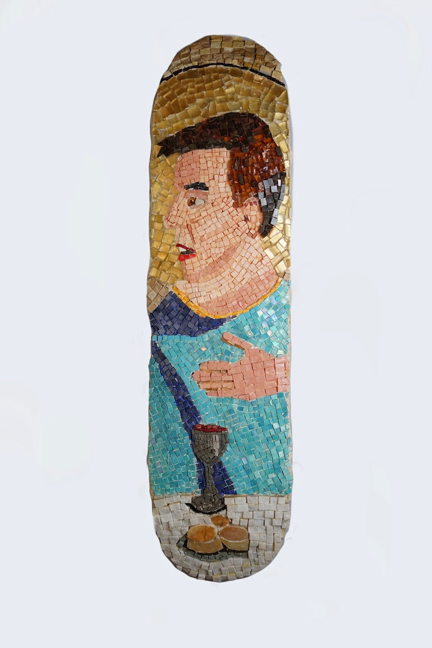 The Last Supper. Mosaic on skateboards, snowboard. 2014