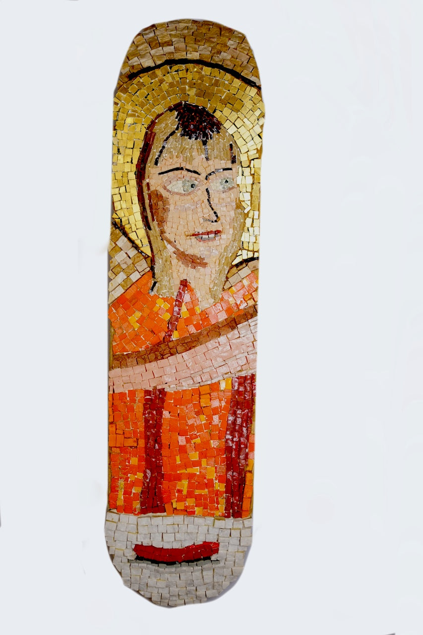 The Last Supper. Mosaic on skateboards, snowboard. 2014