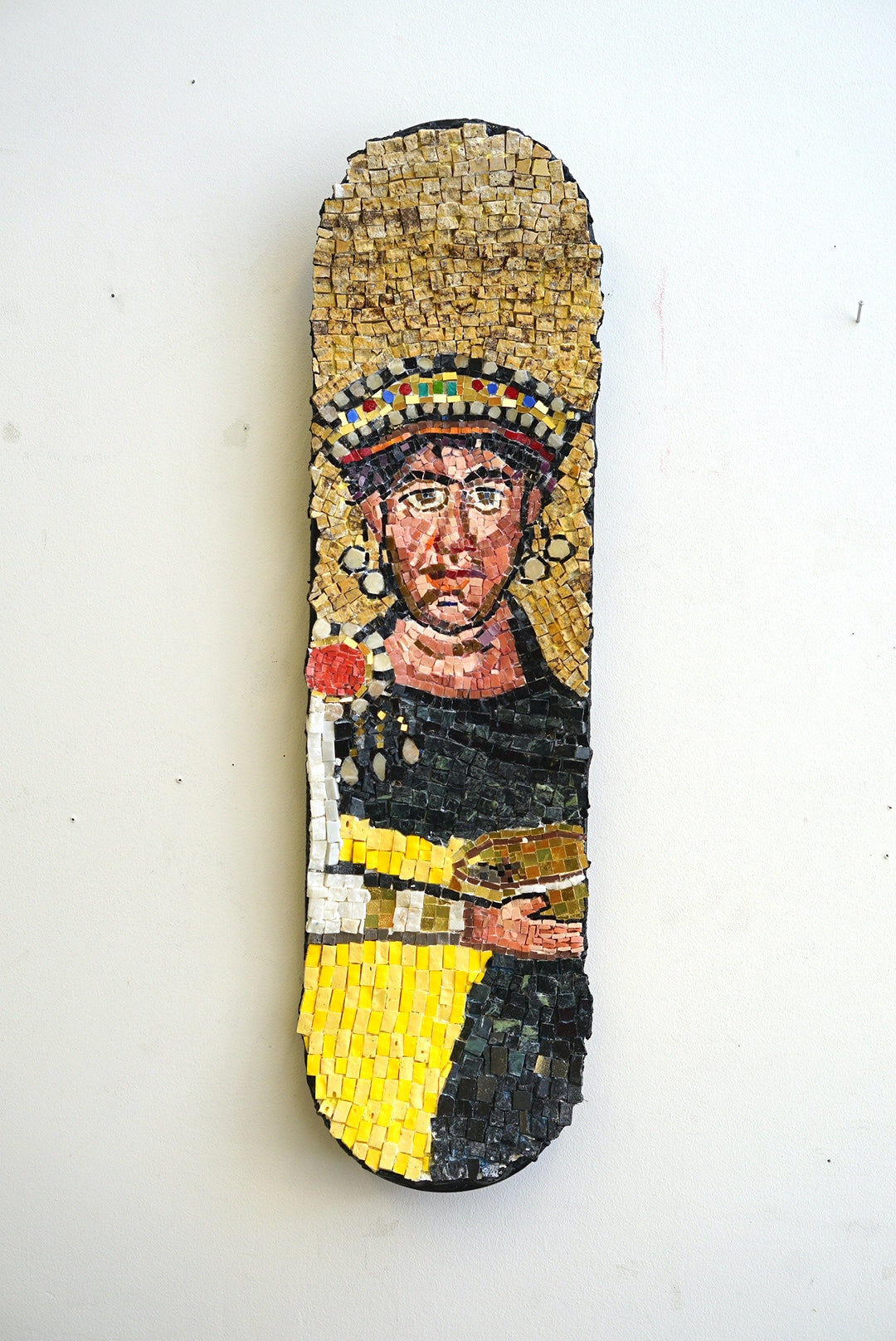 Skateboard Mosaic duo of Theodora and Justinan