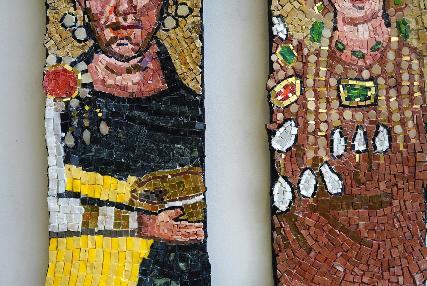 Skateboard Mosaic duo of Theodora and Justinan